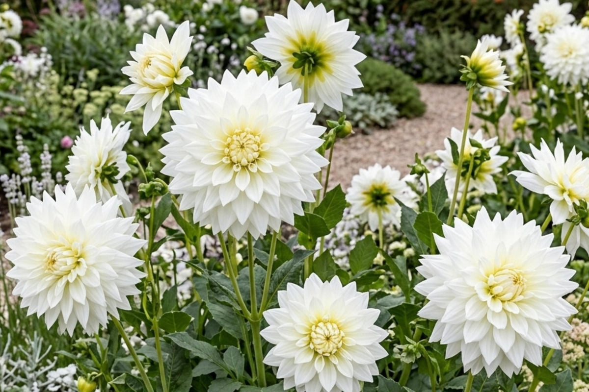 Large White Fleurel Dahlia Bulb Tuber Clump | Dahlia pinnata | Garden Flower, Cut Flower, Easy to Grow