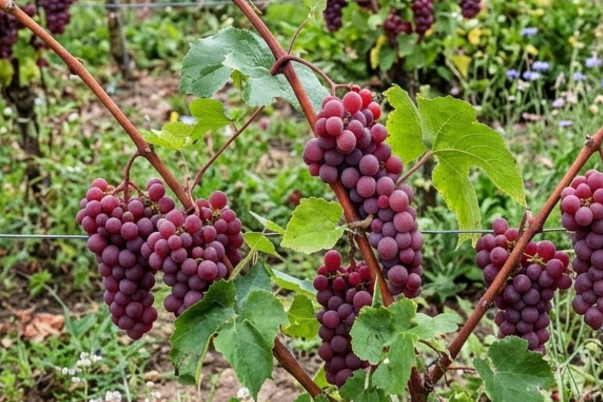 Canadice Grape Vine Plant - Live Seedless Vitis vinifera for Garden, Patio, or Trellis