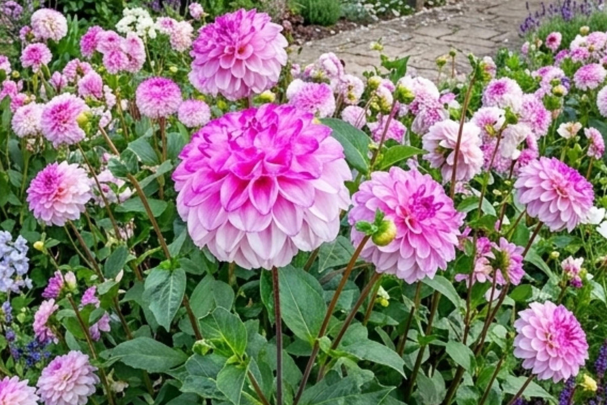 GENOVA Ball Dahlia Bulb Tuber Clump - Vibrant Dahlia pinnata Flowers for Garden & Cut Arrangements