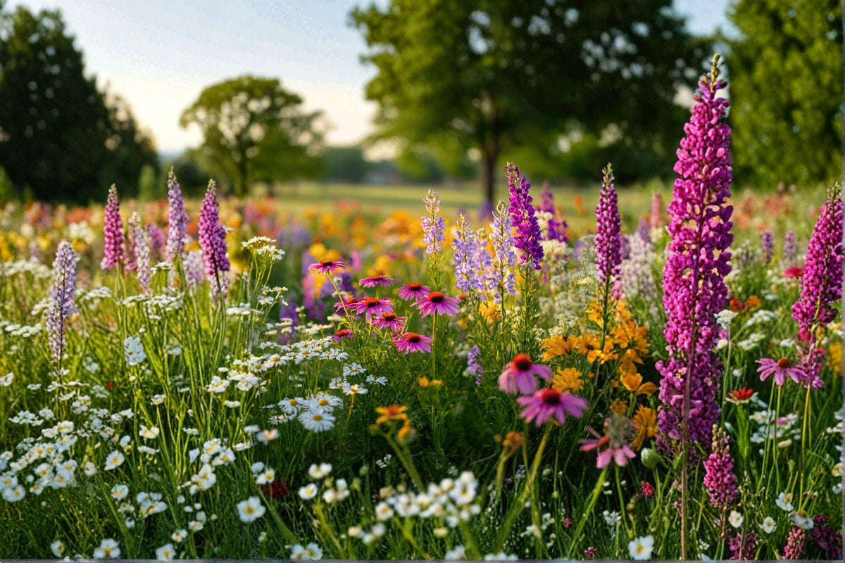 Wildflower Seed Mix 500+ Drought-Resistant Pollinator-Friendly Heirloom Seeds for Natural Landscaping