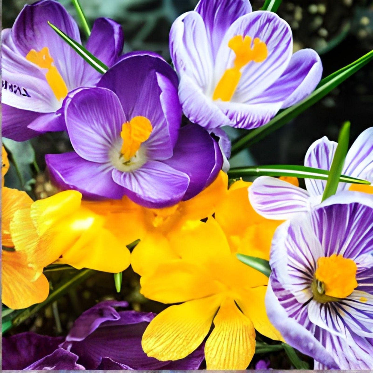 Crocus Bulb Mix – Early Spring Flowers, Colorful Garden Blooms, 20 Bulbs, Crocus (Crocus vernus)