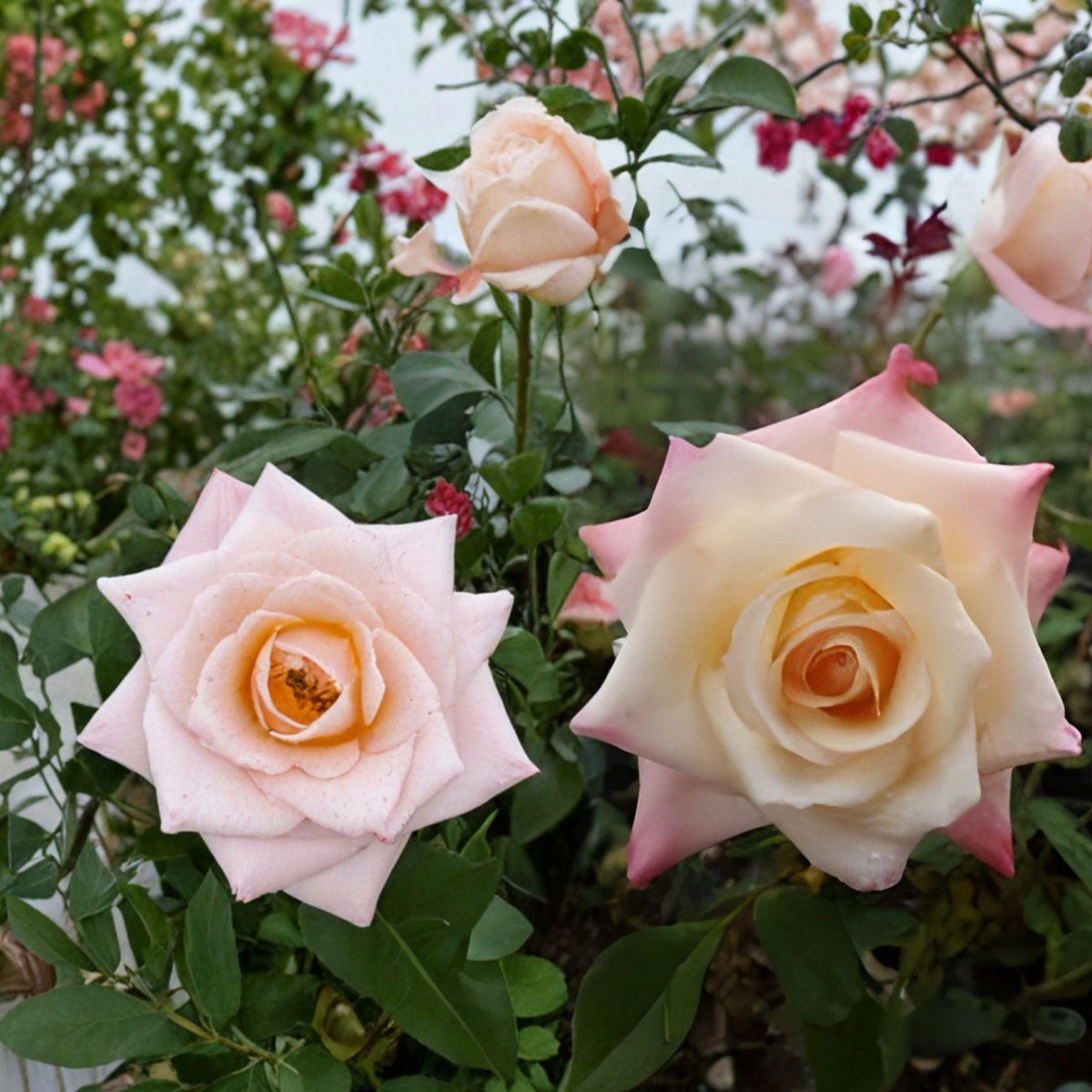 Peace Rose Live Plant – 1 Gallon Hybrid Tea Yellow Blend Rose Rosa spp. for Garden Beds & Landscapes
