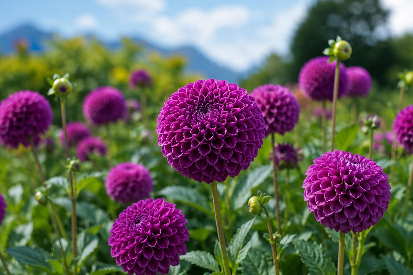 Pompon Dahlia Bulb Tuber Clump Beetroot Purple Dahlia pinnata for Borders, Containers, Cut Flowers, U.S. Seller