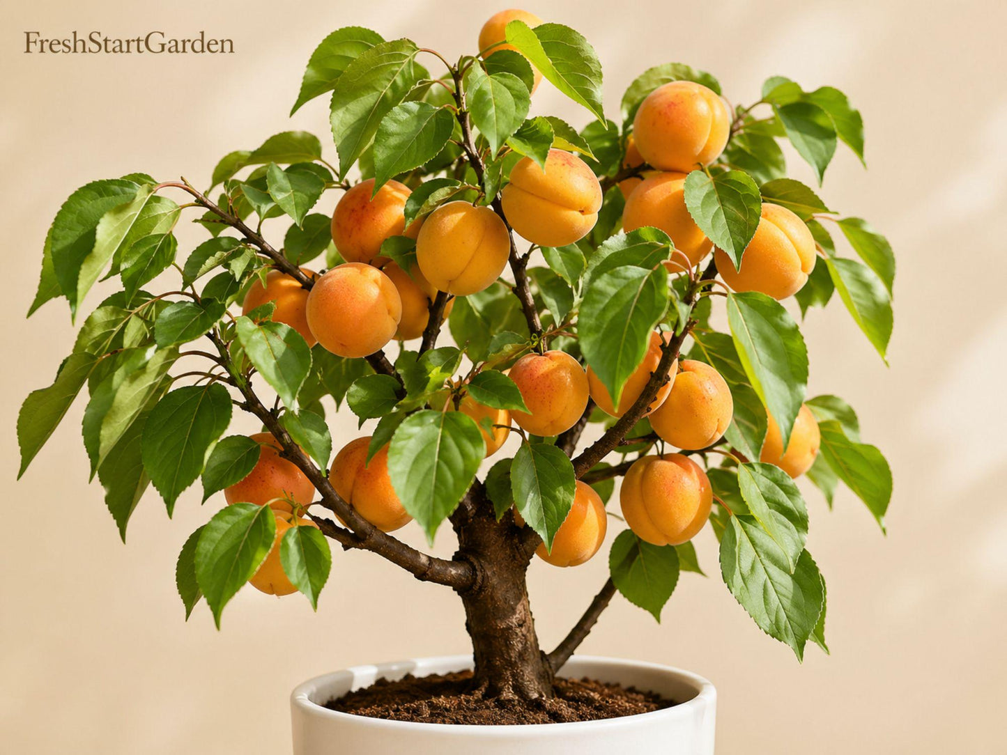 Apricot Tree Starter Plant – Prunus armeniaca, Edible Fruit Bearing, 3–6 Inch Bare Root Fruit Tree