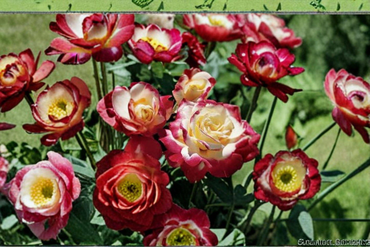 Double Delight Rose Cuttings – Rosa hybrid, Unrooted Flowering Shrub for Grafting & Propagation, Cream & Red Blooms