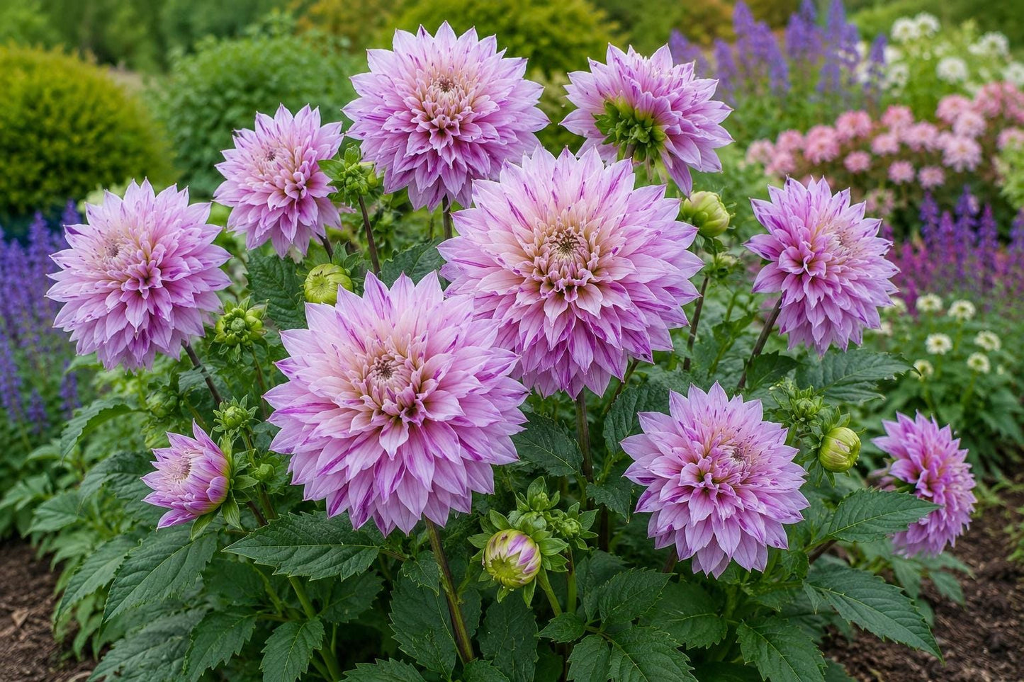 Dinnerplate Dahlia Bulb Tuber Clump - Labyrinth Two Tone Flower, Dahlia pinnata, Large 10-inch Blooms, Garden, Cut Flower, Pollinator Attracting