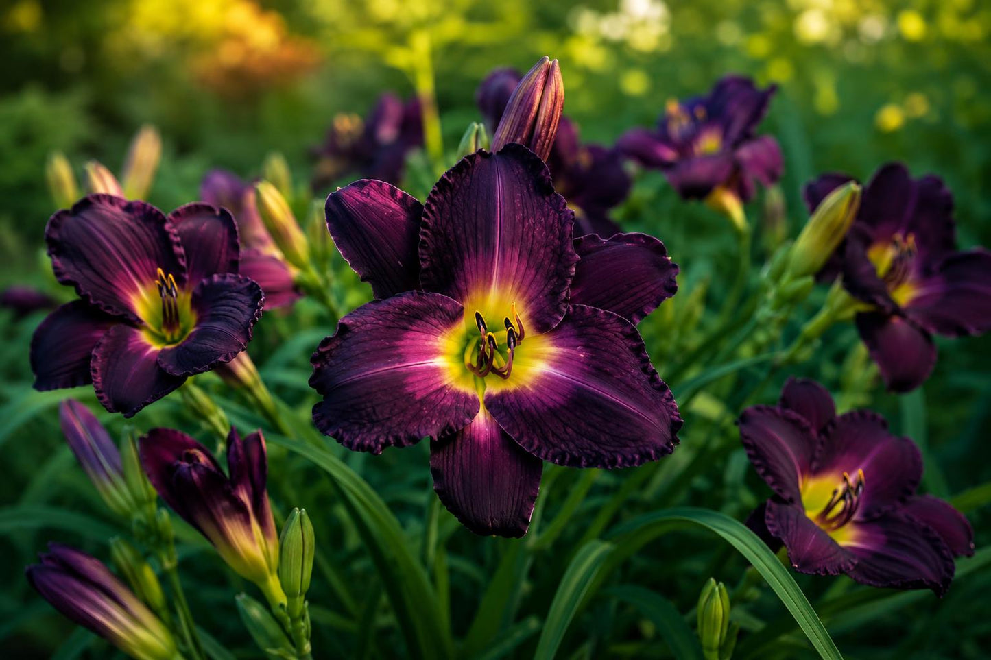 Daylily Bulb Plant - Bare Root Reblooming Hemerocallis 'Strutter's Ball' for Garden, Landscape, and Containers