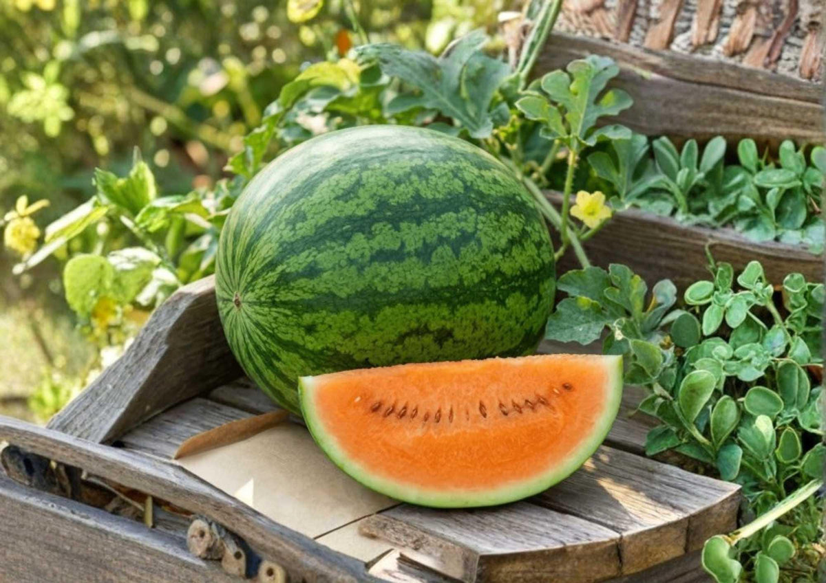 Tendersweet Orange Watermelon Seeds – Heirloom Non-GMO Fruit Seeds for Garden Planting, Large Juicy Summer Melon, Citrullus lanatus