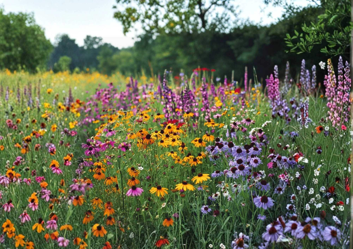 Perennial Wildflower Mix Seeds, Heirloom Non-GMO Pollinator Flower Seeds for Garden, Butterfly and Bee Garden Planting