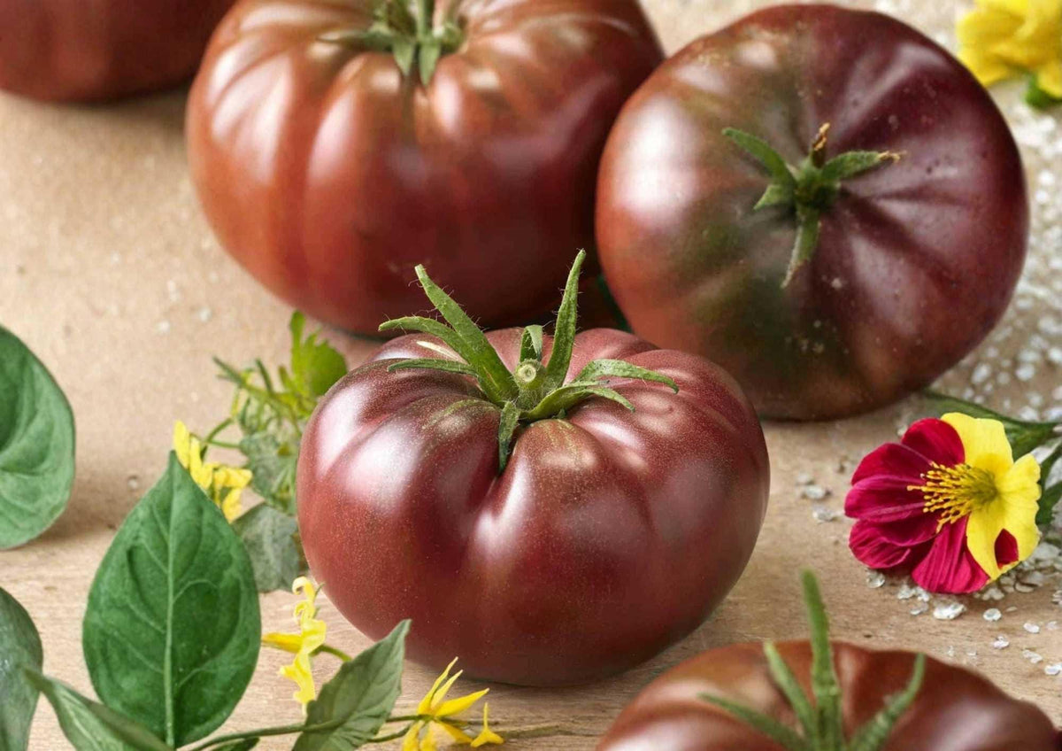 Black Brandywine Tomato Seeds | Heirloom Non-GMO Vegetable Seeds for Garden Planting | Large Dark Beefsteak, Gourmet Flavor