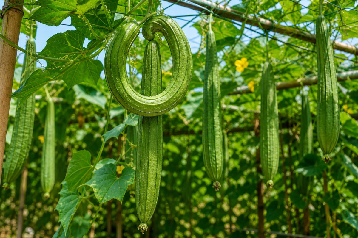 Buab Moom Luffa Gourd Seeds | Ridged Sponge Gourd, Asian Cuisine & Natural Sponges | Luffa acutangula, 5 Seeds