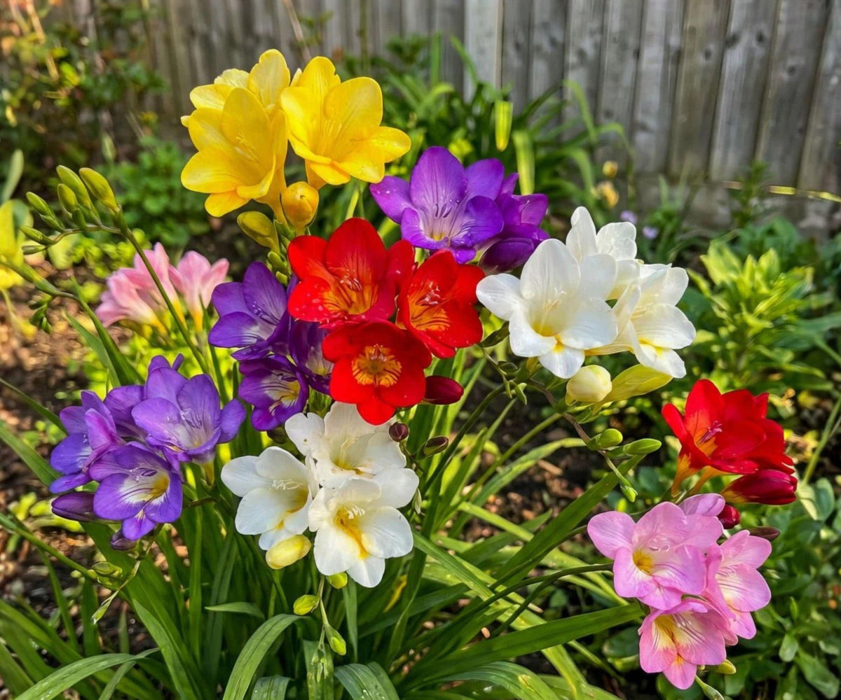 Freesia Bulb Collection – 45 Fragrant Spring Flowers in Mixed Colors for Gardens & Containers – Freesia hybrids