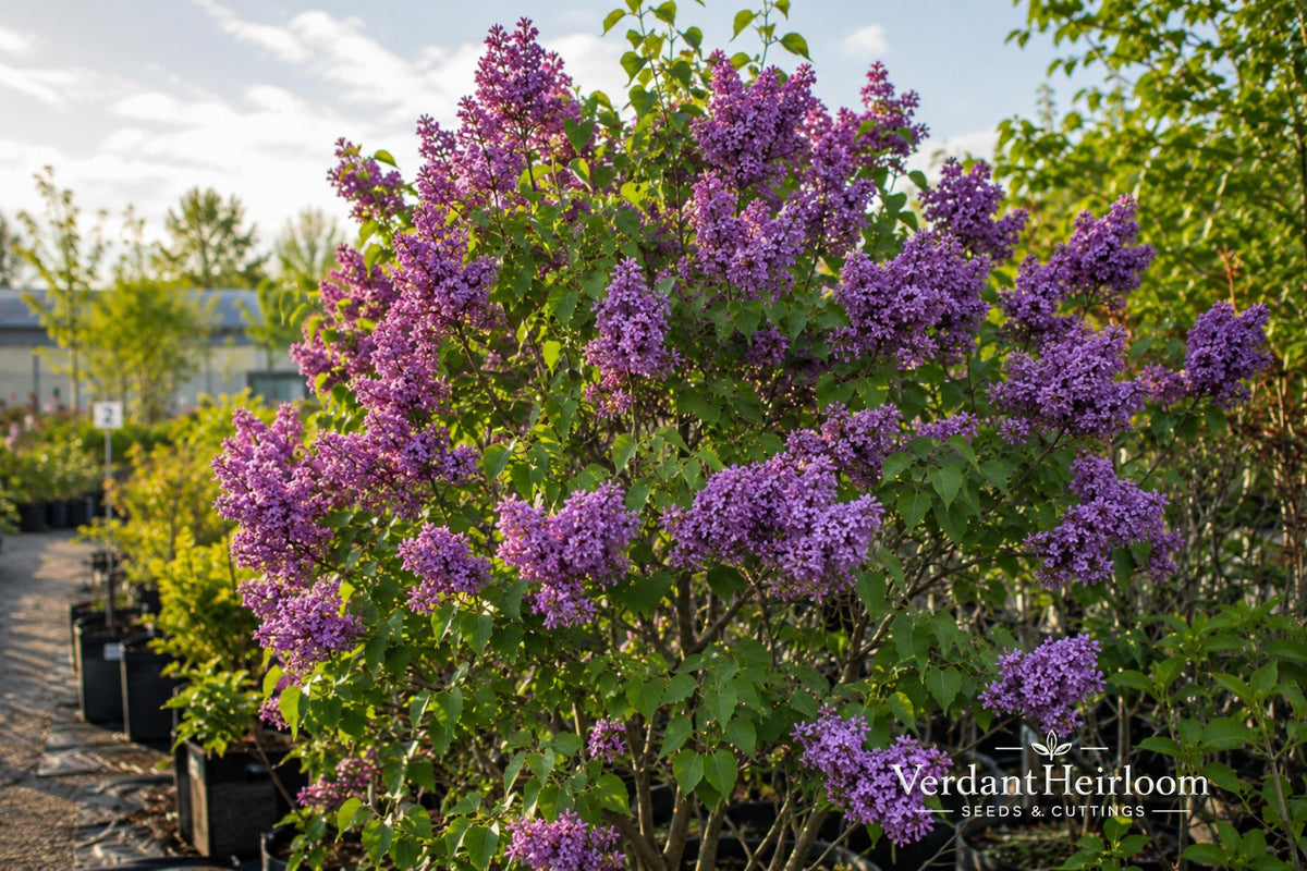 Old Fashion Purple Lilac Bare Root Plant – Syringa vulgaris, Fragrant Purple Spring Blooms, Deciduous Shrub