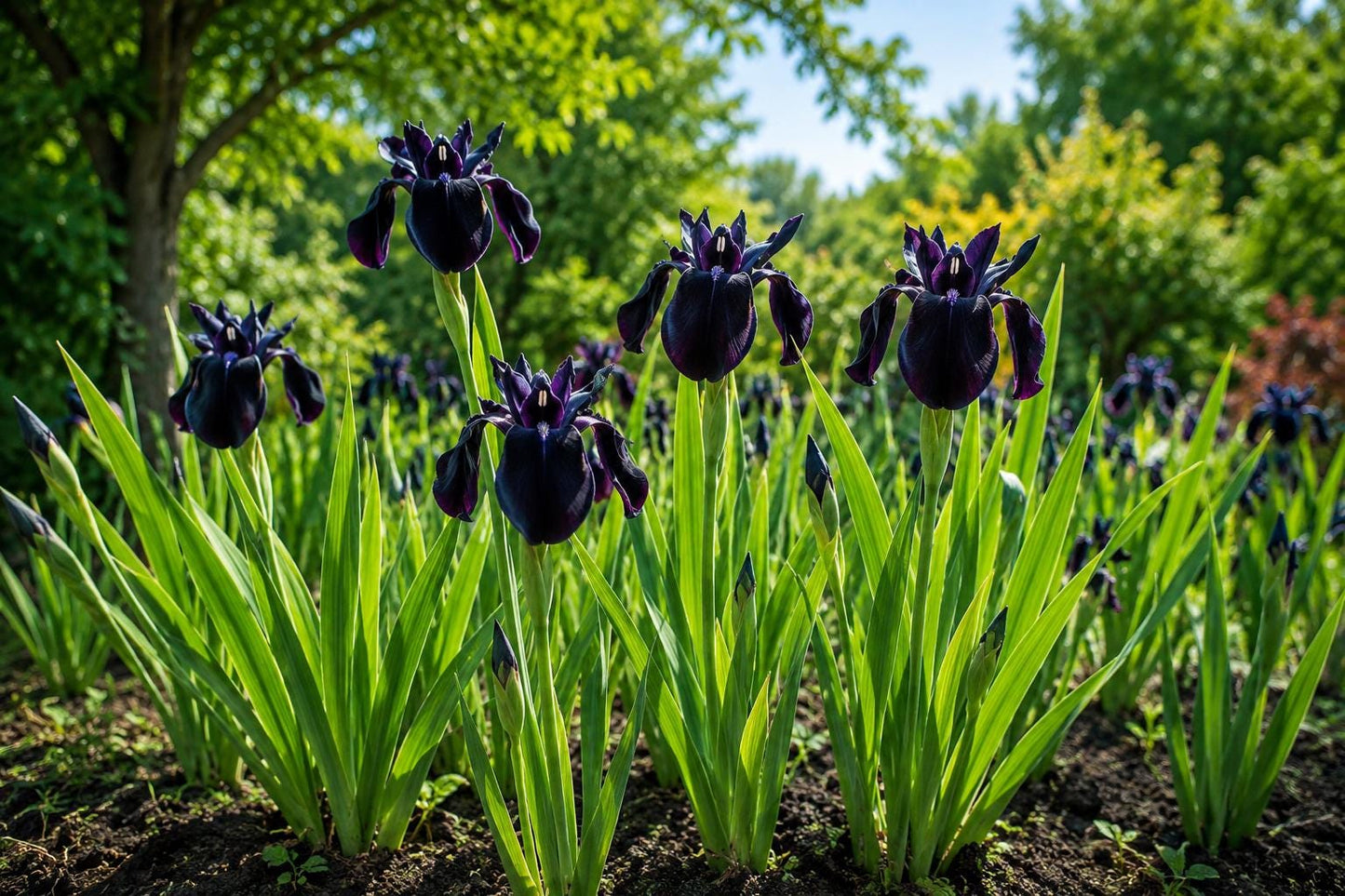 Siberian Iris Seeds 30pcs Black Velvety Flowers Iris sibirica Perennial Garden Flower Seeds