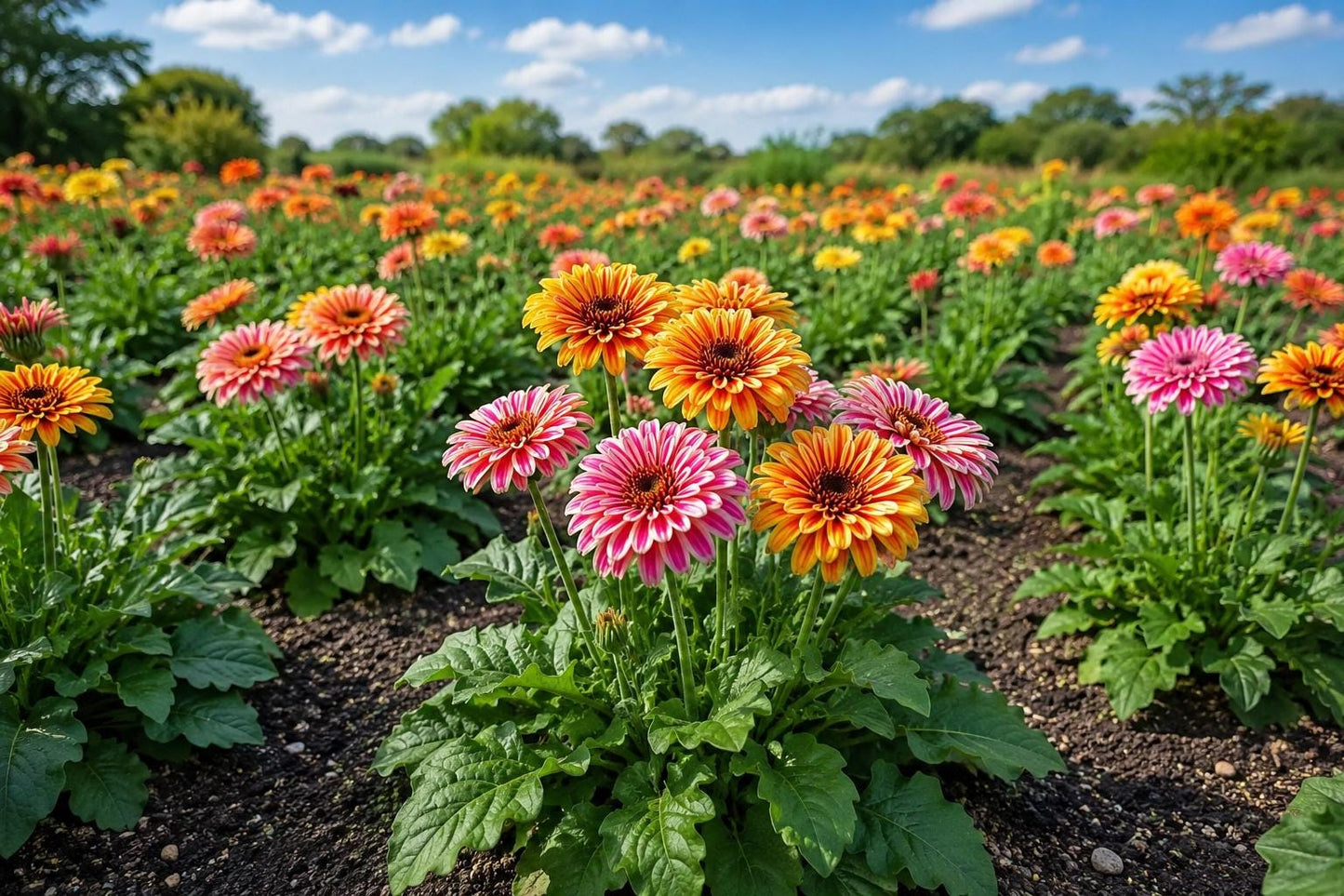 Zinnia Seeds 50 Pack Multicolor Striped Double Blooms Zinnia elegans Garden Flower Seeds
