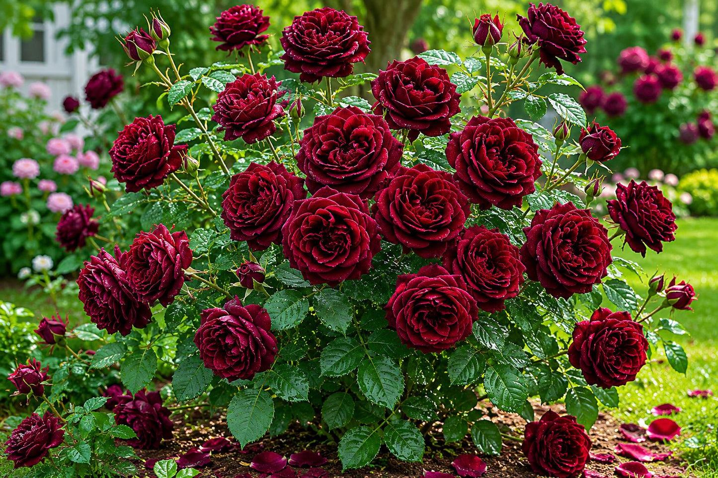 Black Velvet Rose Seeds - 50 Premium Rosa 'Black Velvet' Dark Blooms for Garden, Borders, Containers