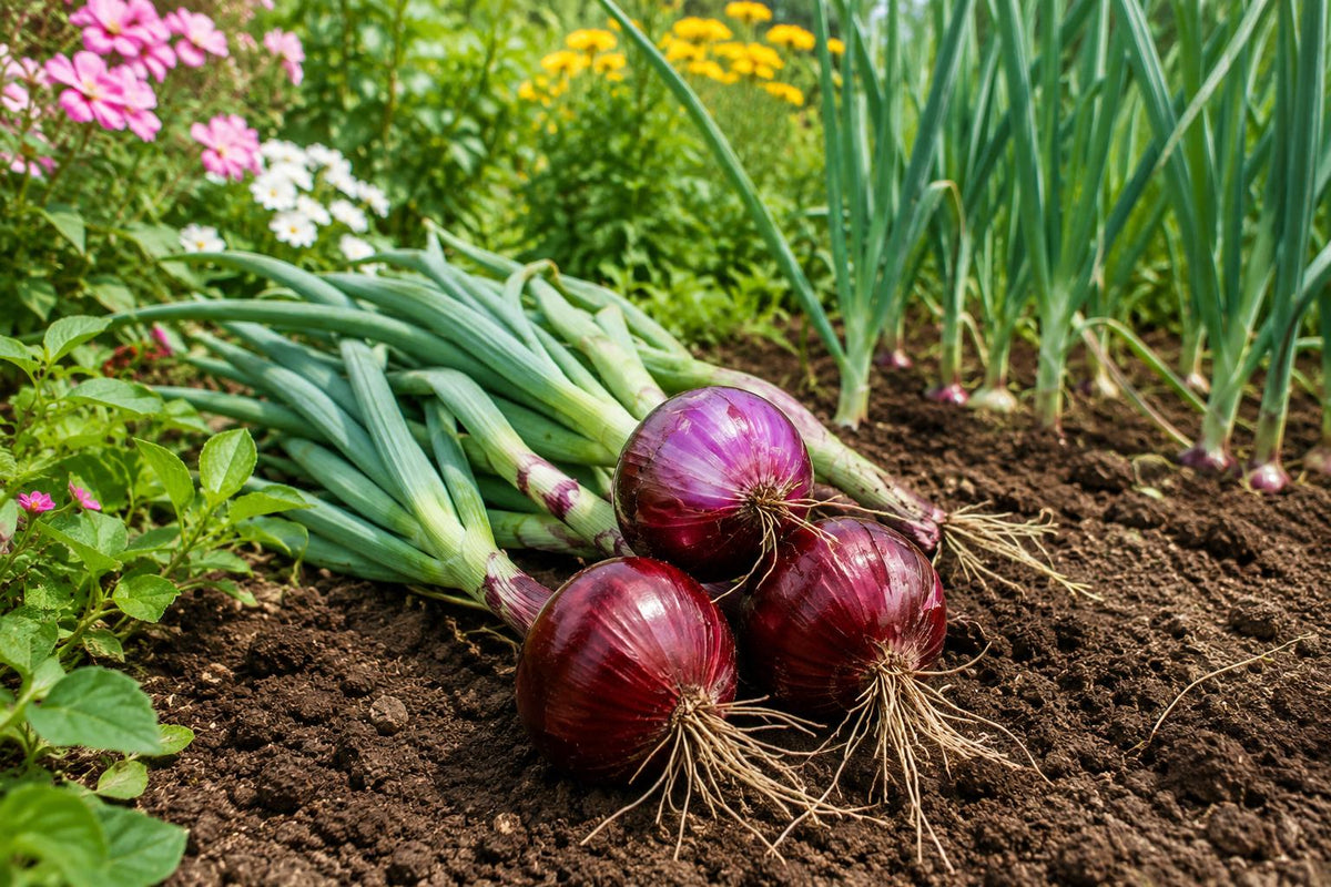 Heirloom Red Onion Seeds 500 Allium cepa for Home Garden Planting, Bulb-Forming, Full Sun, Non-GMO