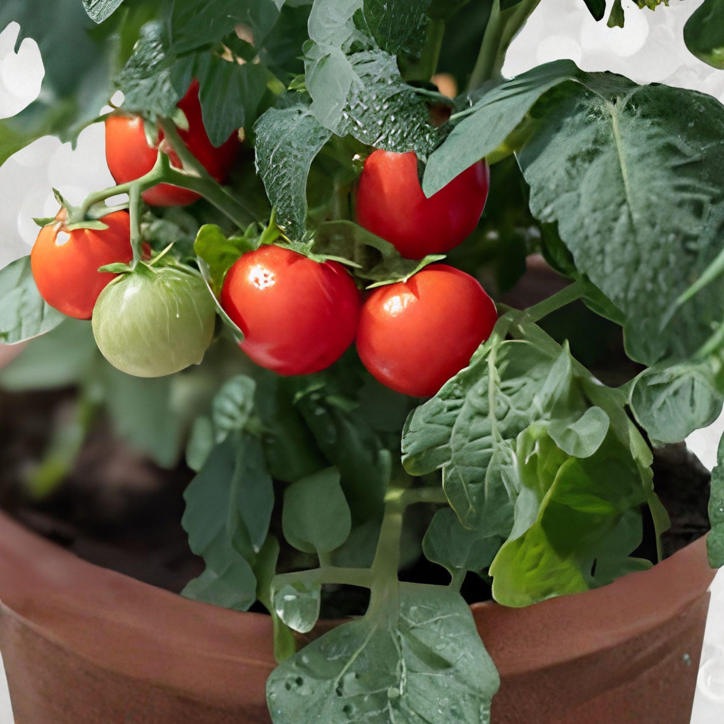 Dwarf Bush Tomato Seeds – 100+ Cherry Variety – Compact Patio Plant – Solanum lycopersicum