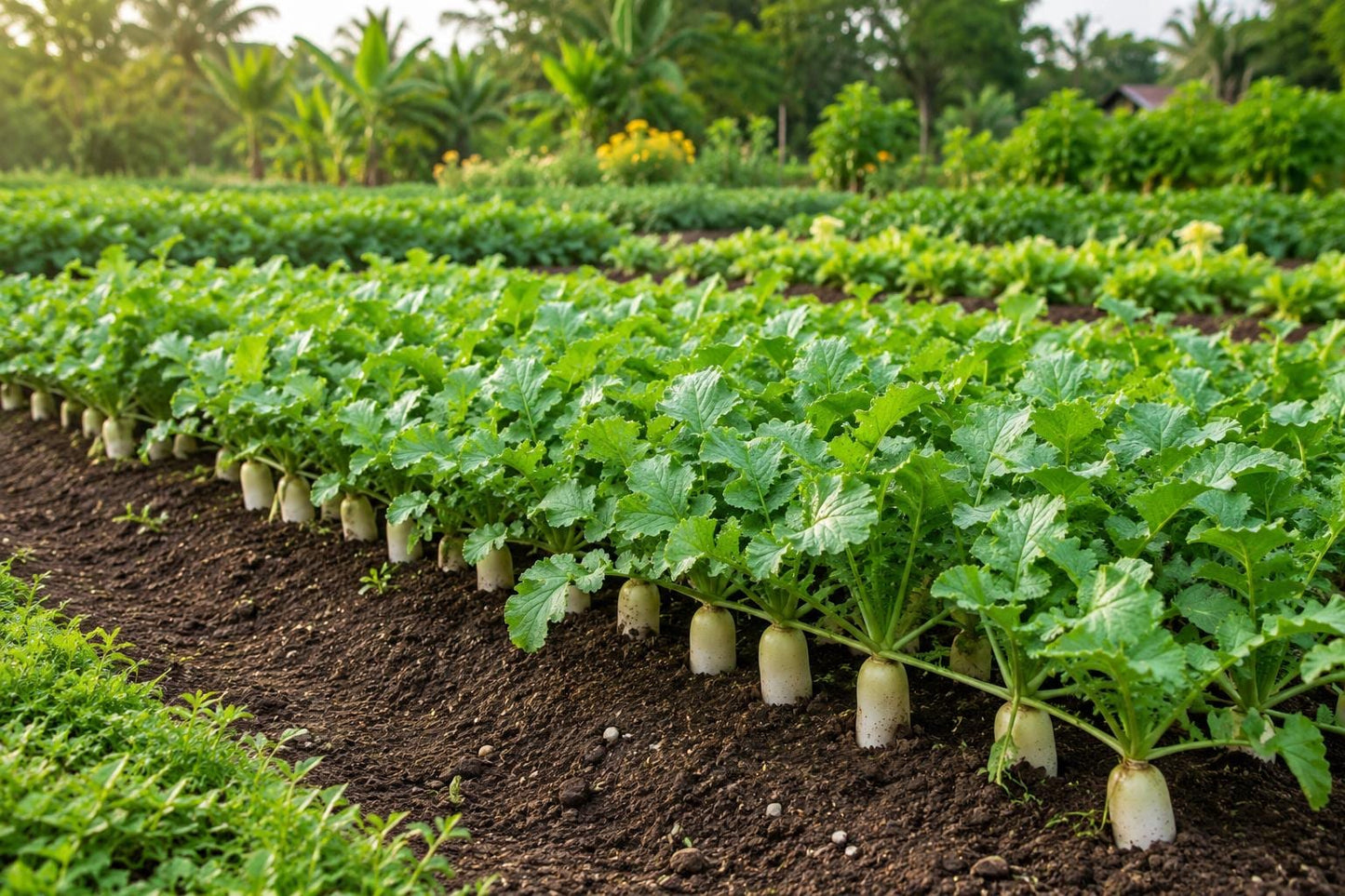 Daikon Radish Seeds, White Long Root Vegetable, Raphanus sativus, Home Garden, Non-GMO, Fast-Growing, Cool-Season Planting