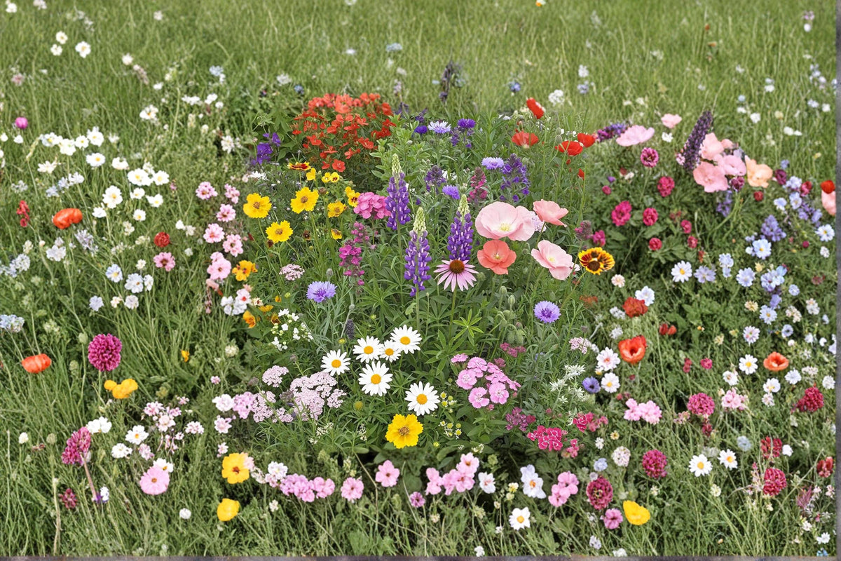 Perennial Wildflower Seed Mix Kit – Mixed Species for Naturalized Gardens, Pollinator Plants, Full Sun, Well-Drained Soil
