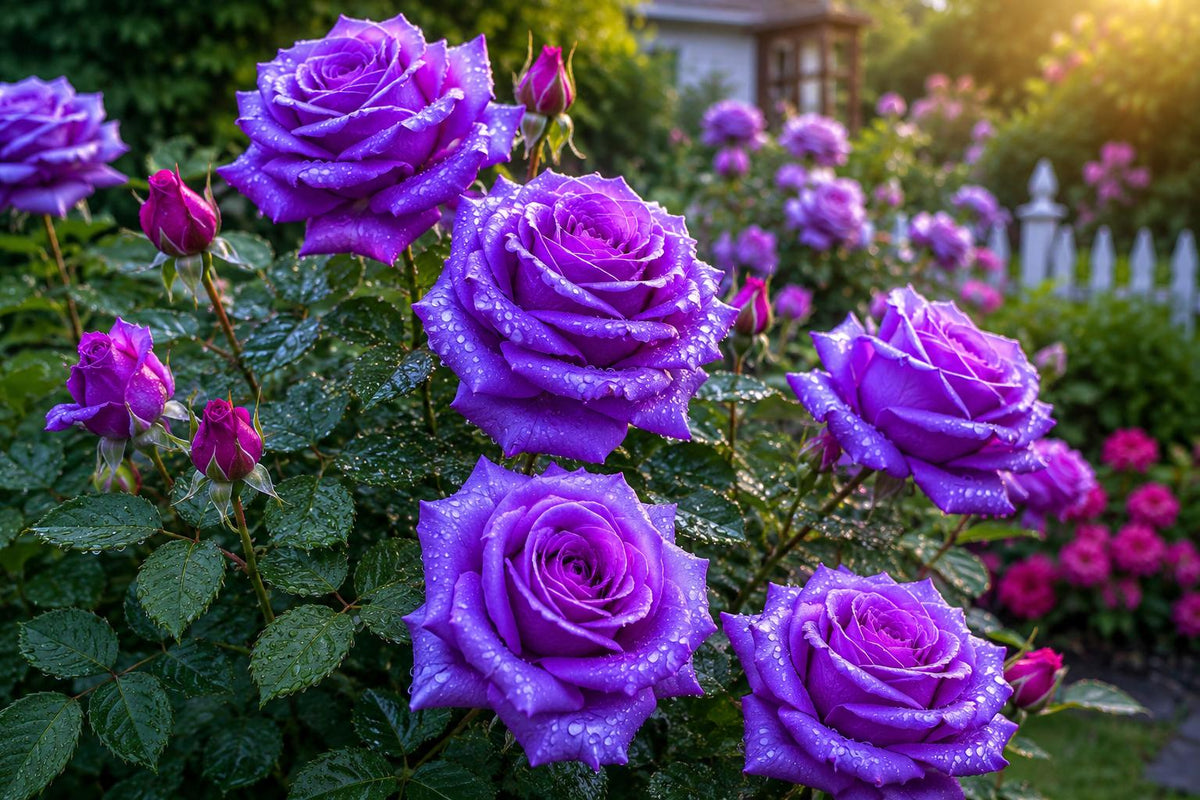 Rare Purple Rose Seeds - 20pcs for Garden, Easy Germination, Rosa spp., Vibrant Bloom, Attracts Pollinators