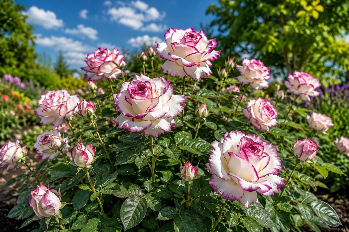 Rose Seeds - 20 Pack - Speckled Purple & White Striped Blooms - Rosa spp. - Garden Flower Seeds