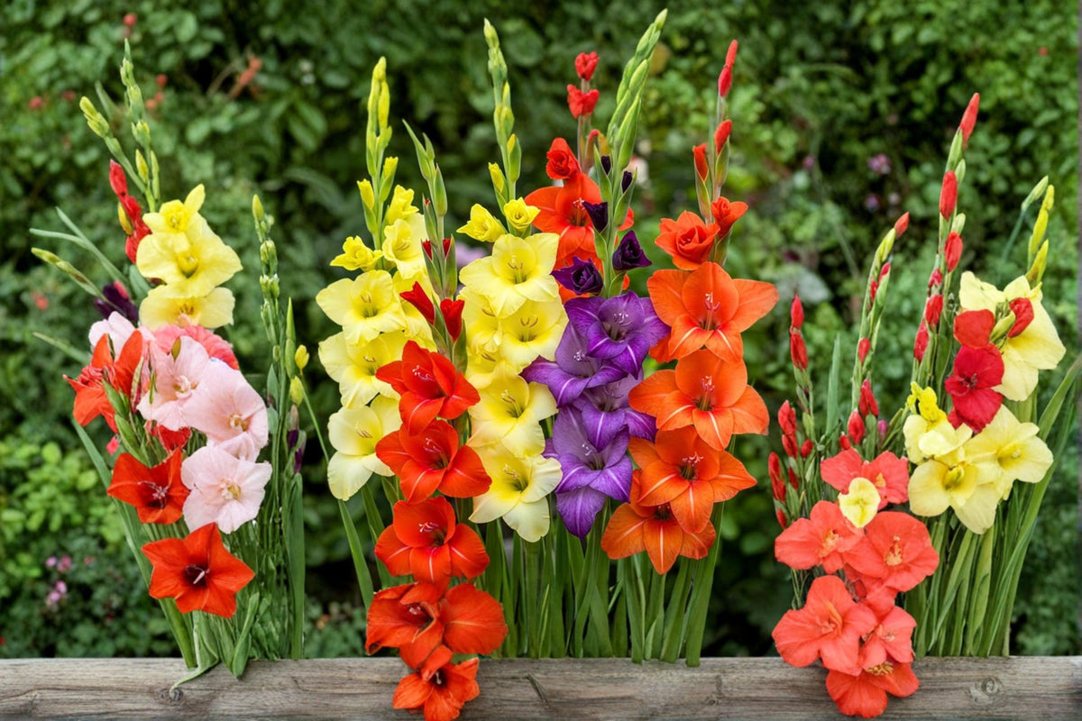 Gladiolus Bulbs 12 Pack – Large Garden Variety, Colorful Blooms, Flowering Bulb, Gladiolus × hortulanus
