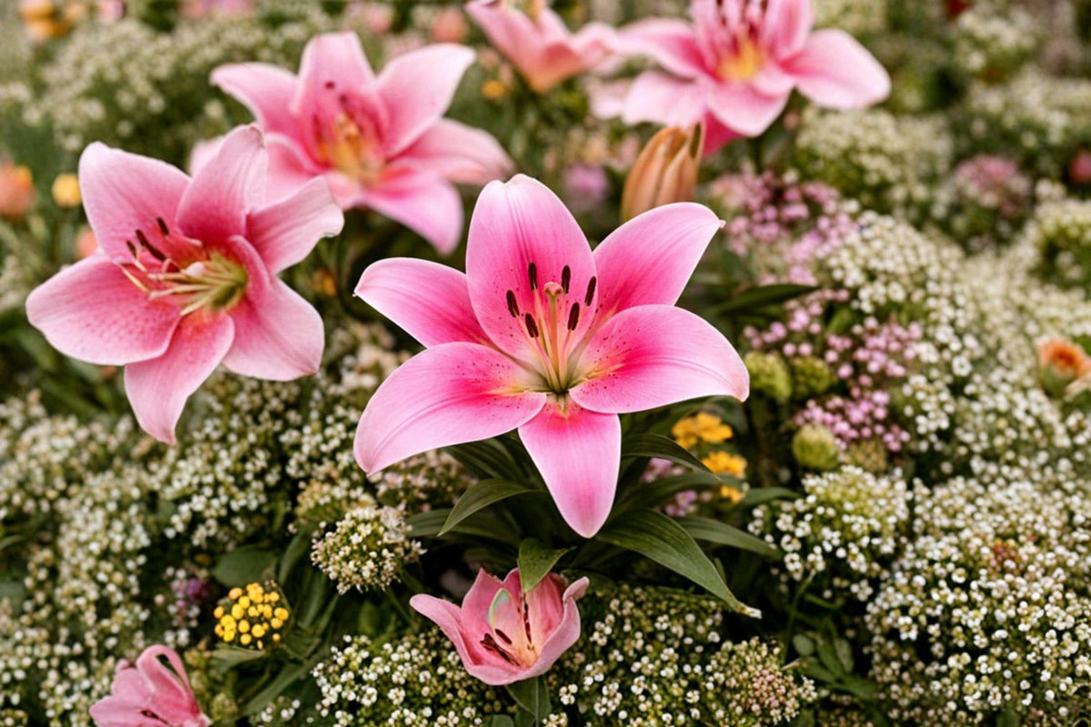 Pink Asiatic Lily Bulbs 10 Pack – Lilium Hybrid Flower Garden Bulbs for Bright Pink Spring & Summer Blooms