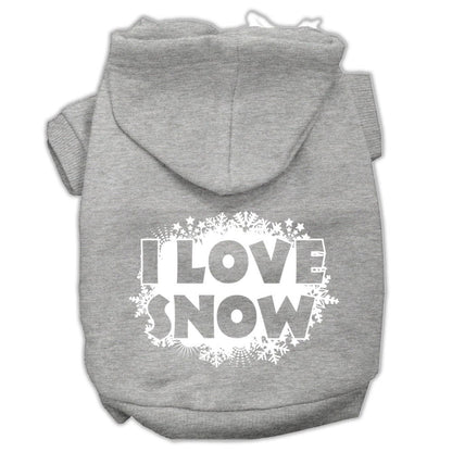I Love Snow Christmas Pet Hoodie