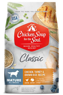 Chicken Soup Mature Chicken,Turkey and Brown Rice Dog Food
