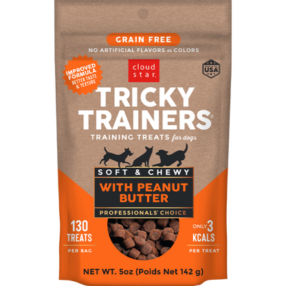 Tricky Trainers Soft and Chewy Grain Free Peanut Butter Dog Treats (12oz)