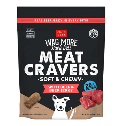 Wagmore Meat Cravers Beef Dog Treats (5oz)