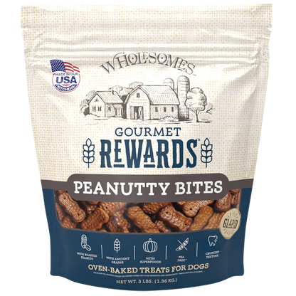 Wholesomes Adult Peanutty Bites Dog Treats (3lb)