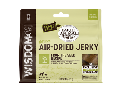 Earth Animal Wisdom Air Dried From The Seed Jerky Dog Treats (4oz)
