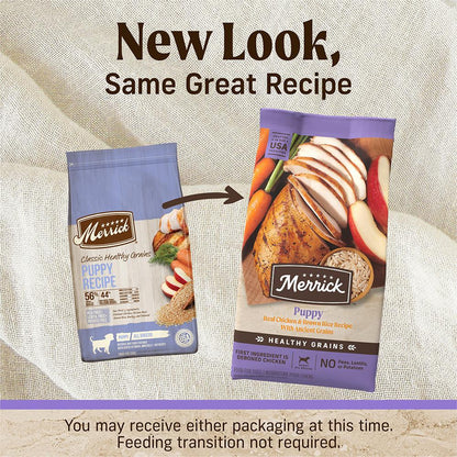 Merrick Classic Healthy Grains Puppy Chicken and Brown Rice Dry Dog Food (4lb)