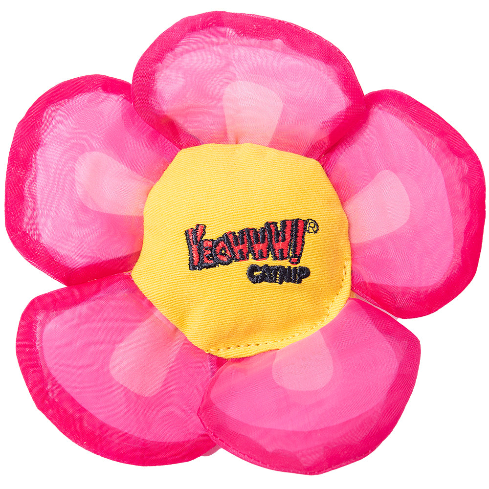 Yeowww Pink Daisy Flower Tops Catnip Toy