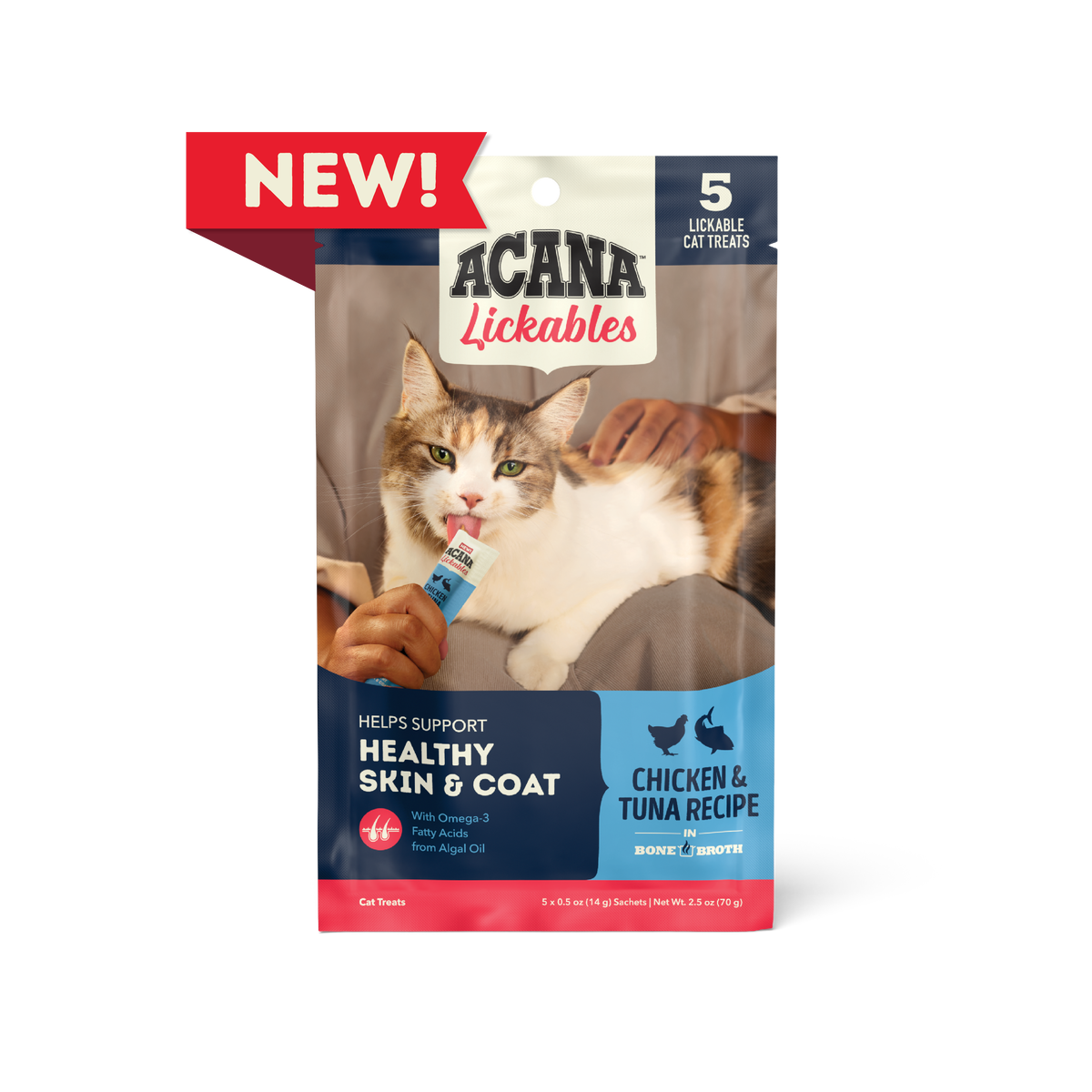 Acana Cat Lickables Chicken & Tuna Cat Treats (2.5oz)