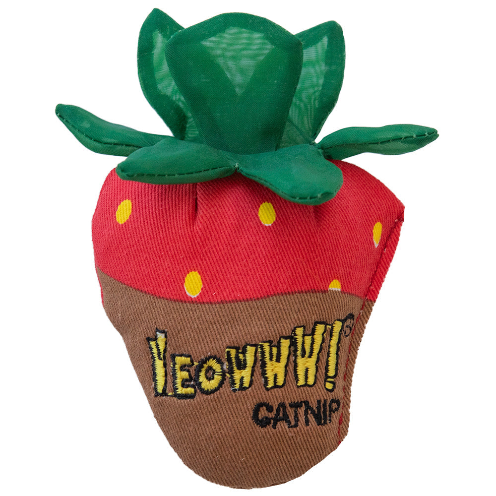 Yeowww Chocolate Dipped Strawberry  Catnip Toy