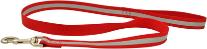 Jeffers Reflective Glow-in-the-Dark Safety Stripe Nylon Dog Leash, 1" W x 4' L