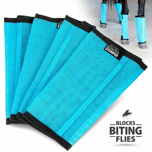 Jeffers Romper Stomper Stomp-Free Fly Boots for horses, 4 pack in durable mesh with hook-and-loop closures
