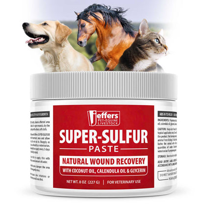 Jeffers Super Sulfur Natural Paste for pets and livestock wound healing and skin care