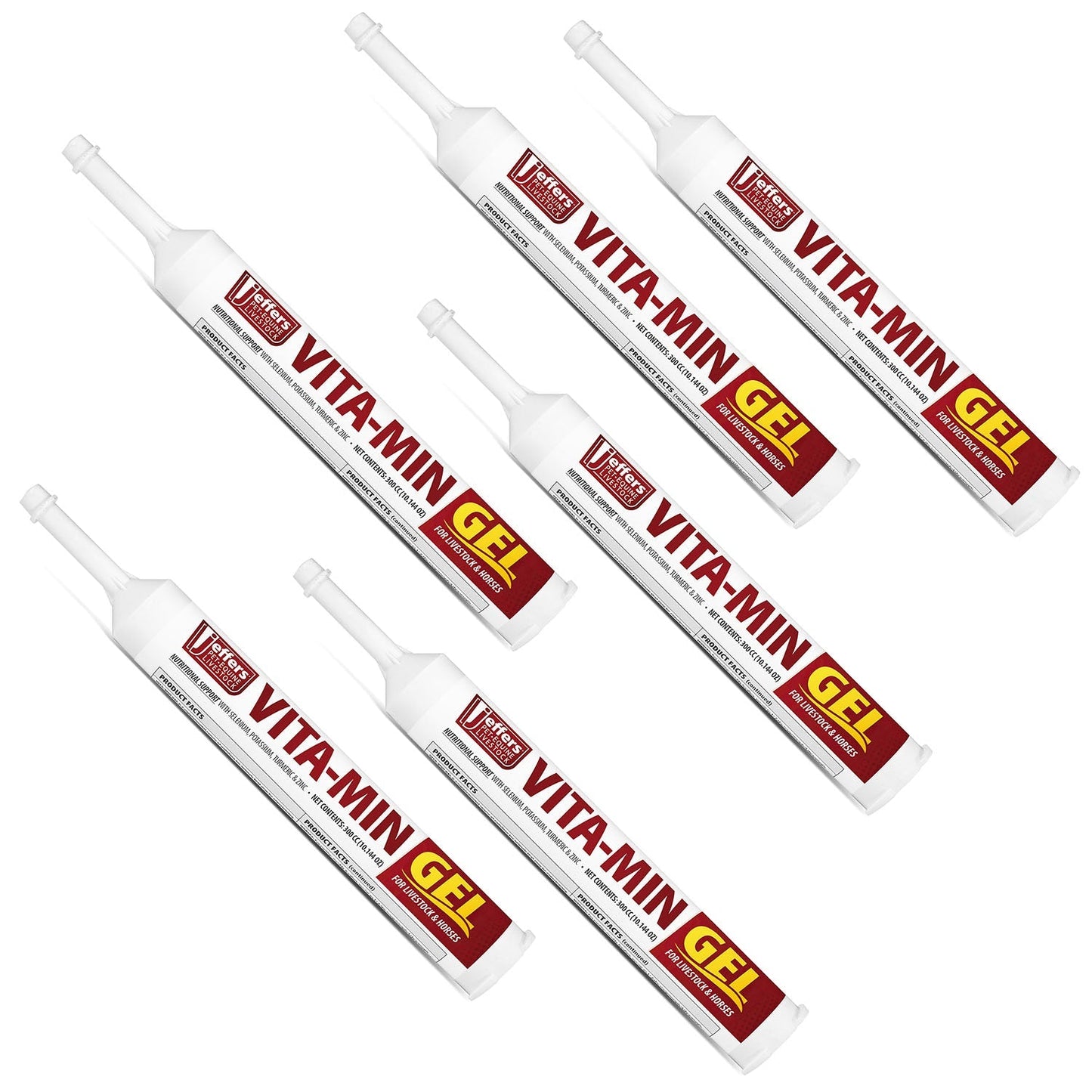 Jeffers Vita-Min Gel with Vit E & B12 for Cattle, Horses, Sheep, Goats & Swine