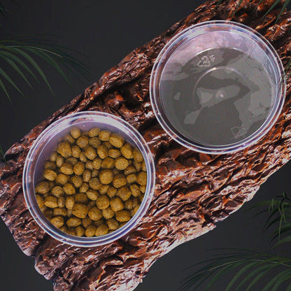 Resin Landscaping Reptiles Bowl Feeder Feeding Water Terrarium Bowls Geckos Dish