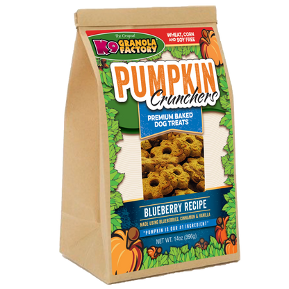 K9 Granola Factory Pumpkin Crunchers, Blueberry Recipe Dog Treats (14oz)