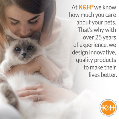 K&H Thermo-Lookout Pod Heated Cat Bed – Indoor Heated Cat Cave with Window, Removable Cushion, Cozy & Energy-Efficient