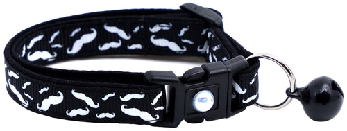 Mustache Breakaway Cat Collar