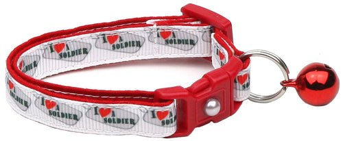 I Love a Soldier Cat Collar