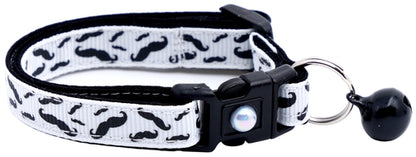 Mustache Breakaway Cat Collar