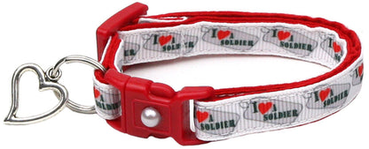 I Love a Soldier Cat Collar