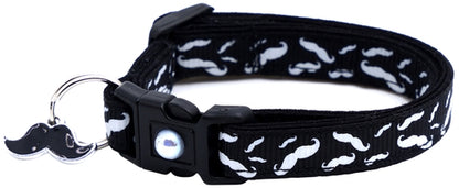 Mustache Breakaway Cat Collar